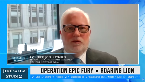 Joel rayburn on TV7 ISrael news