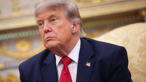 President Donald Trump attends a meeting in the Oval Office of the White House on June 24, 2026, in Washington, DC. (Getty Images)