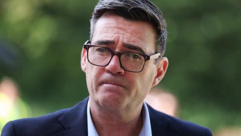 Britain’s Prime Minister Andy Burnham looks on on July 22, 2026, in Bath, England. (Getty Images)