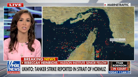 Rebeccah Heinrichs joins Fox News to discuss the rising tensions in the Strait of Hormuz. Iran continues to insist it is managing commercial shipping through the strategic waterway, while the United States is encouraging vessels to use the corridor closer to Oman for safer passage.