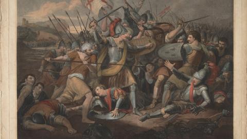 The Battle of Agincourt on October 25, 1415, painted by Thomas Burke (Getty Images)