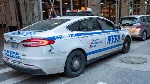 A NYPD patrol car is parked in New York City, New York, October 20, 2024. (Getty Images)
