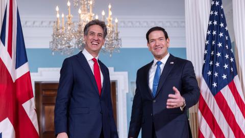 Secretary of State Marco Rubio meets with United Kingdom Foreign Secretary Ed Miliband in Washington, DC, on August 5, 2026. (Getty Images)