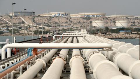A view of the Port of Kharg Island Oil Terminal in Iran on March 12, 2017. (Getty Images)