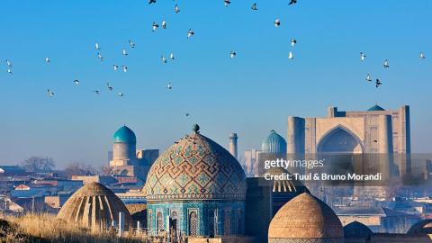 Uzbekistan, Samarkand, Shah-i-Zinda - stock photo