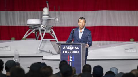 Secretary of War Pete Hegseth tours Saronic Technologies during the Arsenal of Freedom Tour near Austin, Tx., Sept 18, 2026. (DoW photo by U.S. Navy Petty Officer 1st Class Eric Brann)