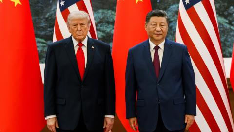 US President Donald Trump meets with Chinese President Xi Jinping in Beijing, China, on May 14, 2026. (Getty Images)