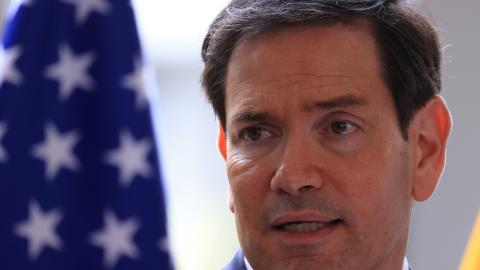 US Secretary of State Marco Rubio speaks during a conference as part of an official visit to Ecuador at Carondelet Palace on September 9, 2026, in Quito, Ecuador. (Getty Images)