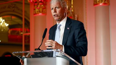 US Energy Secretary Chris Wright speaks onstage during the Second Annual AI Honors hosted by the Washington AI Network at the Waldorf Astoria on June 3, 2026, in Washington, DC. (Getty Images)