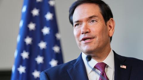 Secretary of State Marco Rubio speaks during a joint press conference with Iceland's prime minister at the House of Collections in Reykjavik on October 6, 2026. (Getty Images)