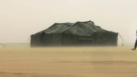 'Fox Camp': Logistic base for US Marines in Kuwait, March 13, 2003. (Gilles BASSIGNAC/Gamma-Rapho via Getty Images)