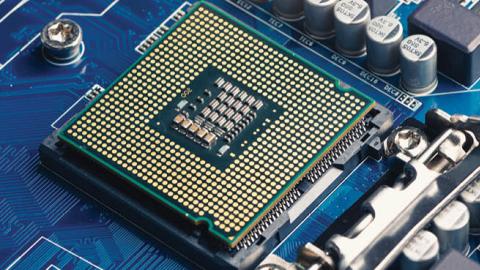 CPU chip in the motherboard's socket. (Getty Images)