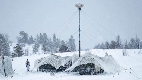 U.S. Marines formed an Electronic Warfare Support Team (EWST) outfitted with EW equipment, near Setermoen, Norway, on March 14, 2020. (U.S. Marine Corps)