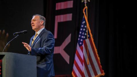 70th U.S. Secretary of State Mike Pompeo speaks during the American Freedom Tour at the Austin Convention Center on May 14, 2022, in Austin, Texas. (Getty Images)