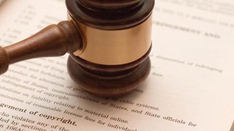 Copyright law concept: gavel over 17 U.S.C. 501 (Getty Images)