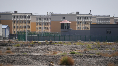 A facility believed to be a re-education camp where mostly Muslim ethnic minorities are detained in China's western Xinjiang region photographed on June 2, 2019. (Greg Baker/AFP via Getty Images) 