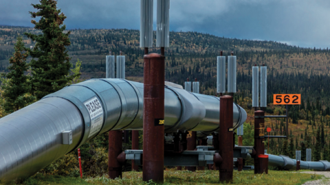 Trans-Alaska Pipeline moves crude oil from Prudhoe Bay to the ice free port of Valdez, Alaska. (Joe Sohm/Visions of America/Universal Images Group via Getty Images)