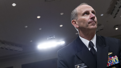 Chief of Naval Operations Admiral Jonathan Greenert during a Senate Armed Services Committee hearing on Capitol Hill in Washington, DC, November 7, 2013.(SAUL LOEB/AFP/Getty Images)