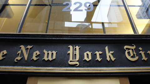 The New York Times building is seen on November 29, 2006 in New York City. (Stephen Chernin/Getty Images)