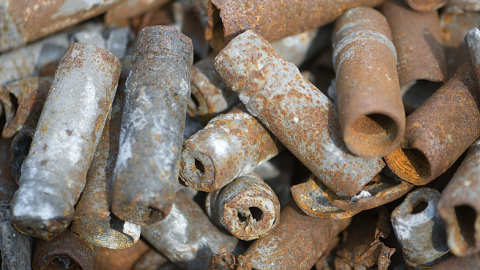 Destroyed ammunition is stored in a container during a press day at the GEKA facility on March 5, 2014 in Munster, Germany. (Nigel Treblin/Getty Images)