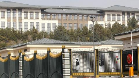 The new Ak Saray presidential palace (White Palace) on the outskirts of Ankara on October 29, 2014. (ADEM ALTAN/AFP/Getty Images)
