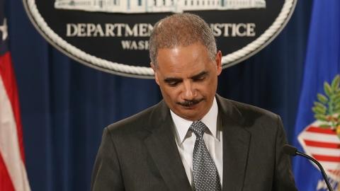 U.S. Attorney General Eric Holder speaks at the Justice Department in Washington, DC, December 3, 2014. (Mark Wilson/Getty Images)