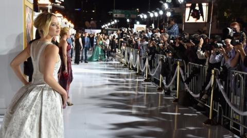 Actress Jennifer Lawrence attends the premiere of Lionsgate's 'The Hunger Games: Mockingjay - Part 1' at Nokia Theatre L.A. Live on November 17, 2014 in Los Angeles, California. (Kevin Winter/Getty Images)