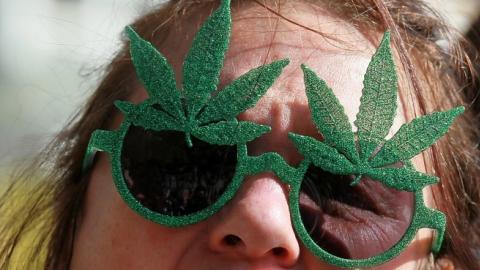  A marijuana advocate who goes by the name 'The Holy Hemptress' demonstrates on October 25, 2011 in San Francisco, California. (Justin Sullivan/Getty Images)