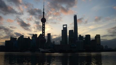Pudong's Lujiazui Financial District in Shanghai on October 28, 2014. (JOHANNES EISELE/AFP/Getty Images)