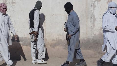 New recruits training under the authority of Abdul Rehman, allegedly part of the Lashkar-e-Taiba Islamist militant group, Mattani, Pakistan, December 22, 2009.(Veronique de Viguerie/Getty Images)