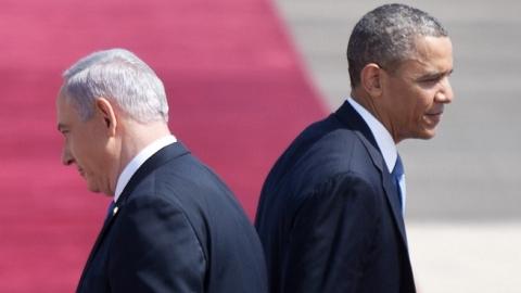 US President Barack Obama and Israeli Prime Minister Benjamin Netanyahu at Ben Gurion International Airport on March, 20, 2013 near Tel Aviv, Israel. (Uriel Sinai/Getty Images)