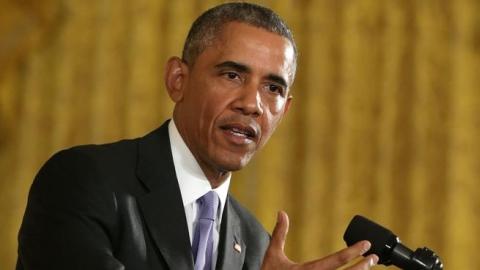 President Obama during a news conference in response to the Iran nuclear deal, July 15, 2015. (Alex Wong/Getty Images)