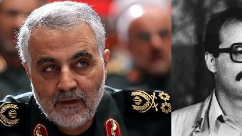 Qassem Suleimani and Anis Naccache (IRNI & Getty)