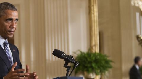 President Barack Obama announces his Clean Power Plan to combat Global Warming at the White House, August 3, 2015. (Samuel Corum/Anadolu Agency/Getty Images)