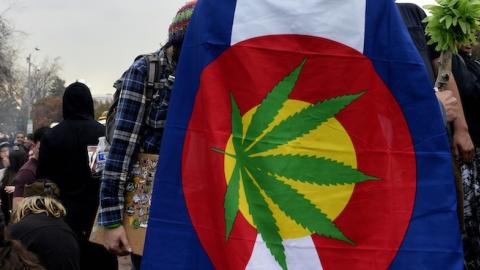 Pot smokers at the annual 420 celebration in Lincoln Park near the State Capitol in Denver, Colorado on April 20, 2015. (Helen H. Richardson/ The Denver Post)