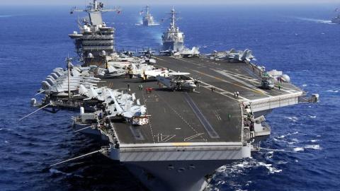 Nimitz-class aircraft carrier USS John C. Stennis operates in the Pacific Ocean during an exercise with other naval vessels operating in the U.S. 7th Fleet area, Feb. 12, 2009. (DoD/Released)