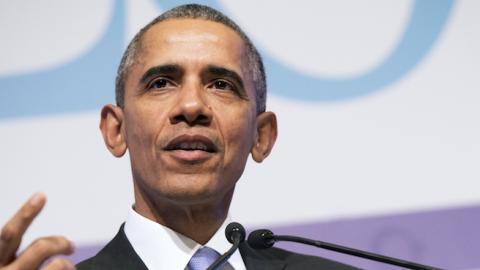 US President Barack Obama holds a press conference following the G20 summit in Antalya, November 16, 2015. (SAUL LOEB/AFP/Getty Images)