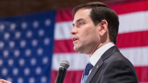 Republican presidential candidate Sen. Marco Rubio (R-FL) speaks to guests during a rally on January 6, 2016 in Marshalltown, Iowa. (Scott Olson/Getty Images)