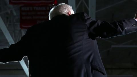 Democratic presidential candidate, Sen. Bernie Sanders (I-VT) speaks during a campaign event at Grand View University January 31, 2016 in Des Moines, Iowa. (Alex Wong/Getty Images)