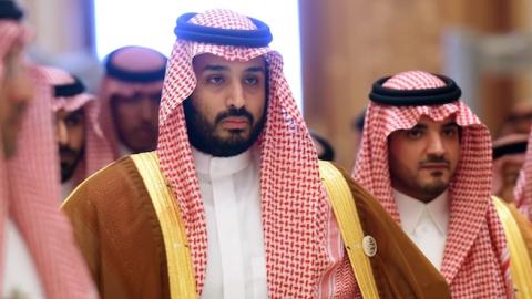 Saudi Defence Minister Mohammed bin Salman (2nd L), who is the desert kingdom's deputy crown prince, at the 4th Summit of Arab States and South American countries in Riyadh, on November 11, 2015. (FAYEZ NURELDINE/AFP/Getty Images)