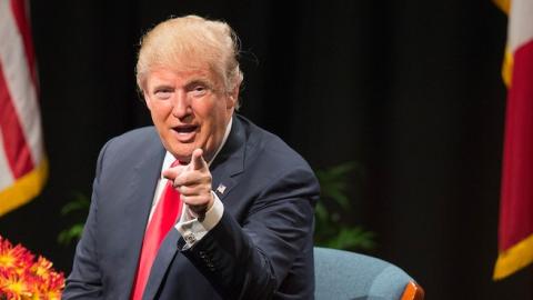 Republican presidential candidate Donald Trump at Des Moines Area Community College Newton Campus on November 19, 2015 in Newton, Iowa. (Scott Olson/Getty Images)