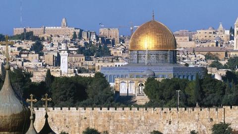 Israel, Jerusalem (Yerushalayim), old town, Temple Mount, Dome of Rock or Mosque of Omar, 1999 (DEA / W. BUSS/De Agostini/Getty Images)