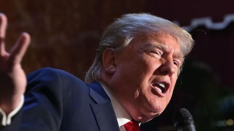 Republican presidential candidate Donald Trump speaks at a news conference at the Trump Tower Atrium on November 3, 2015 in New York City. (Spencer Platt/Getty Images)