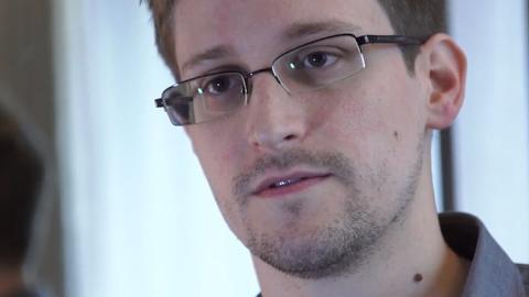 Edward Snowden speaks during an interview in Hong Kong. (The Guardian via Getty Images)