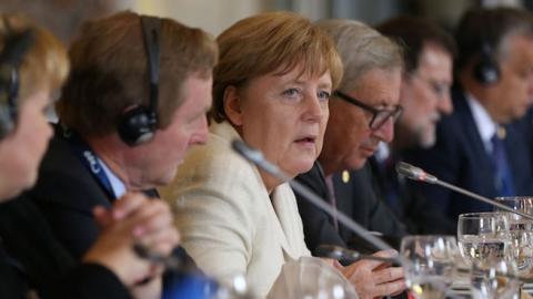 German Chancellor Angela Merkel speaks at the EPP Summit, Brussels, June 2016. (European People's Party/Flickr)
