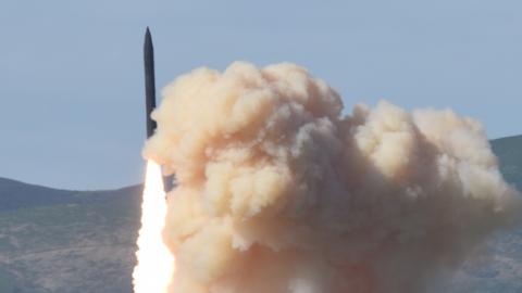 A long-range ground-based interceptor is launched from Vandenberg Air Force Base, California, January 28, 2016. (MDA/Released)