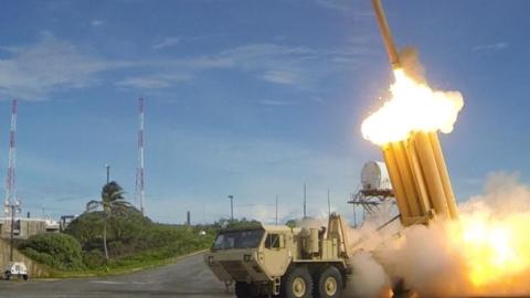 A Terminal High Altitude Area Defense (THAAD) interceptor during an 2013 exercise. (Photo: U.S. Department of Defense)