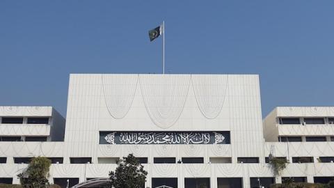 The Parliament House building in Islamabad on January 6, 2015. (AAMIR QURESHI/AFP/Getty Images)