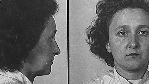 Police mugshot of Ethel Rosenberg. (Department of Justice, Office of the U.S. Attorney for the Southern Judicial District of New York.