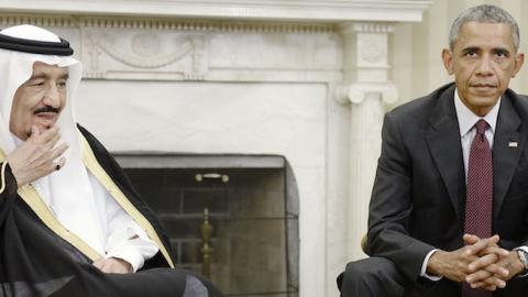 U.S. President Barack Obama with King Salman bin Abd alAziz of Saudi Arabia during a bilateral meeting in the Oval Office of the White House September 4, 2015 in Washington, DC. (Olivier Douliery-Pool/Getty Images)